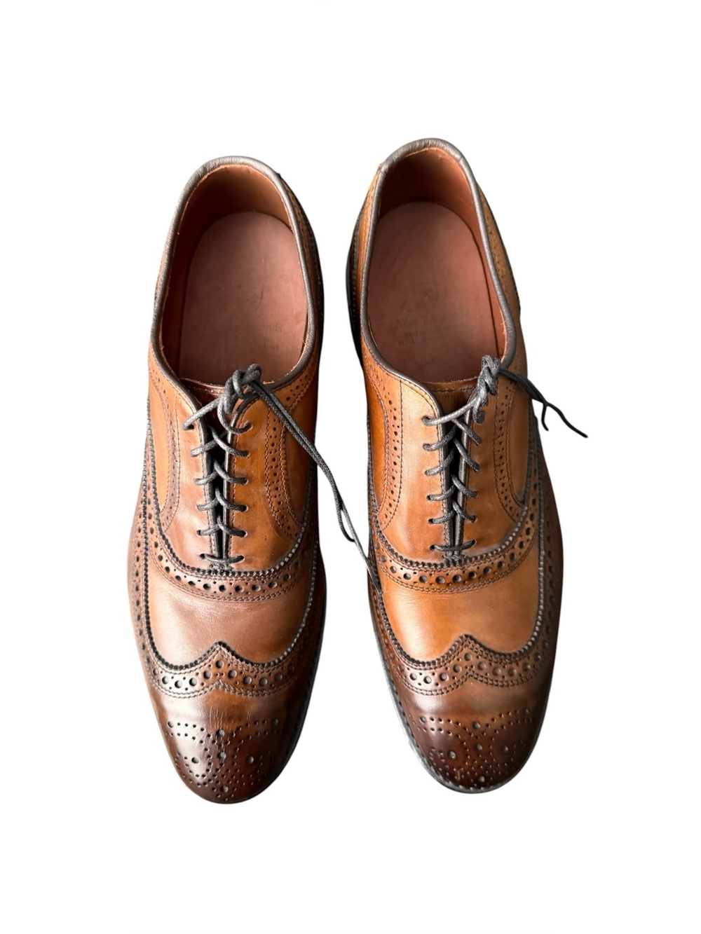 Allen Edmonds McAllister Wingtip Oxford Dress Shoes Walnut Brown Men’s Size 9.5